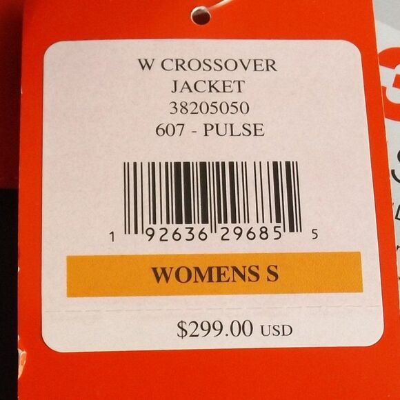 new SPYDER Coat, S, Crossover, Red/Black Furry trim hood, Zipper, Thumb holes - Picture 14 of 15